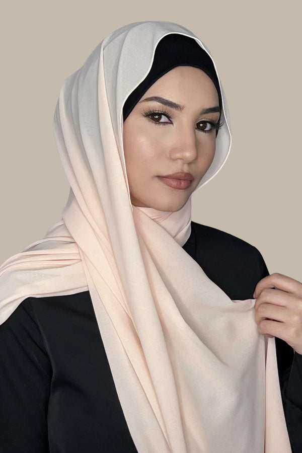 Classic Chiffon Hijab-Pastel Peach