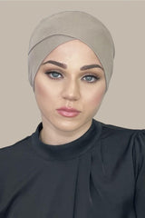 Premium Jersey Cross Front Underscarf -Desert