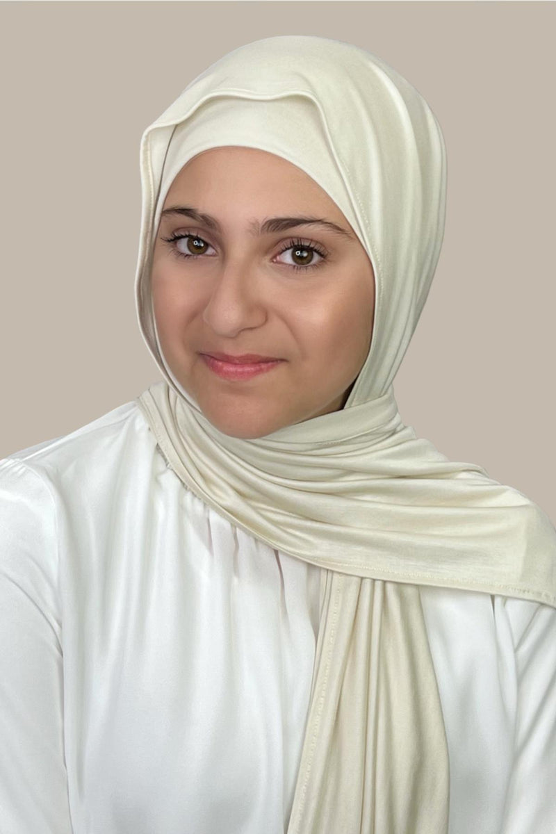 Modish Girl Premium Jersey hijab-Ivory