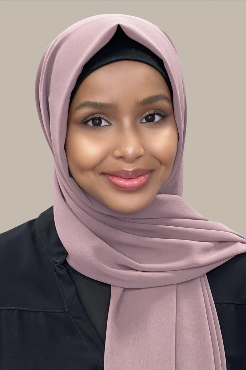 Luxury Chiffon Hijab-Mocha Brown