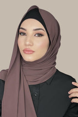 Classic Chiffon Hijab-Mocha Brown