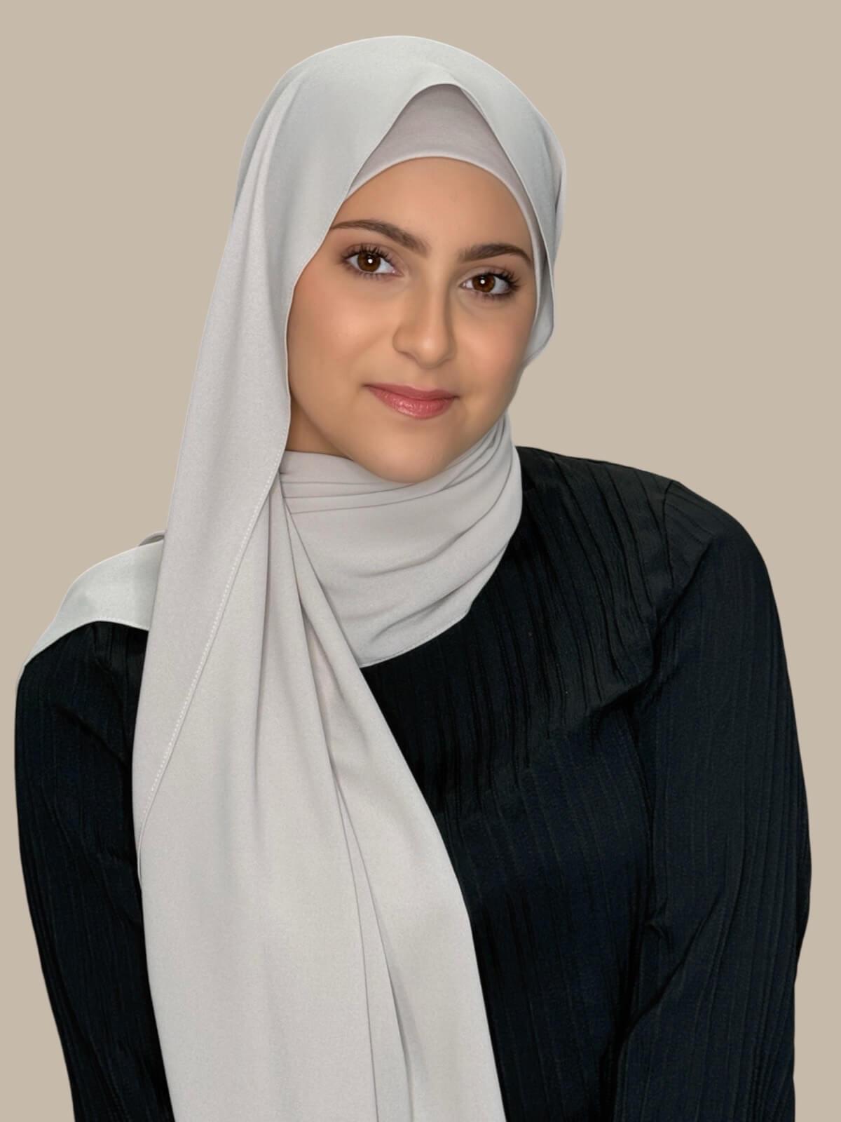 Modish Girl Matching Chiffon Hijab Set-Misty Lilac