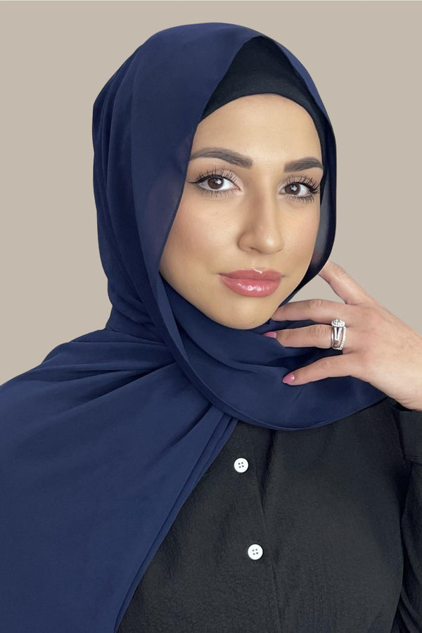 Luxury Chiffon Hijab-Dark Slate