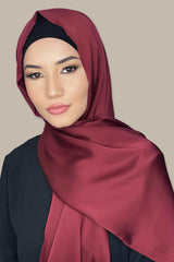 Classic Satin Hijab-Deep Red