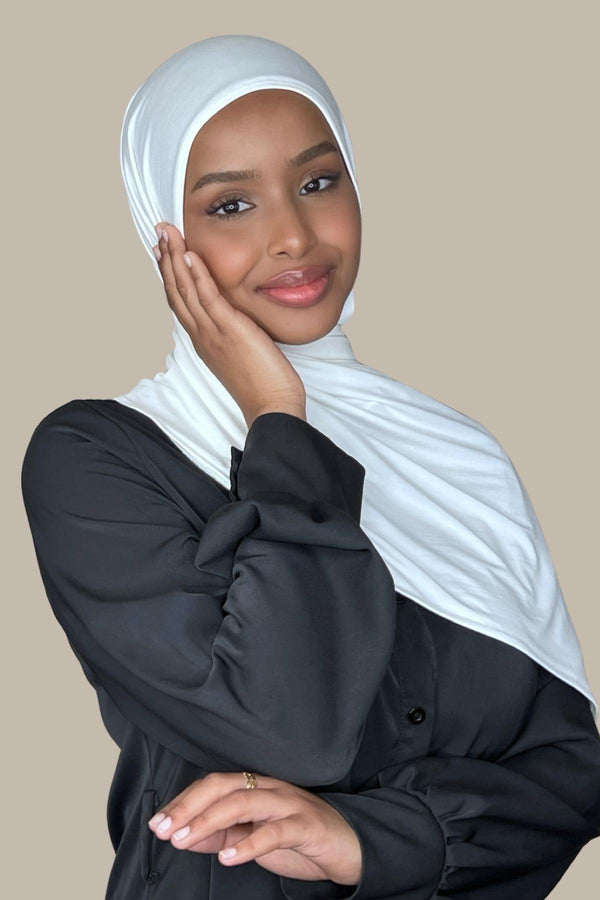Instant Premium Jersey Hijab-Off White