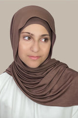 Modish Girl Premium Jersey Hijab-Mocha Brown