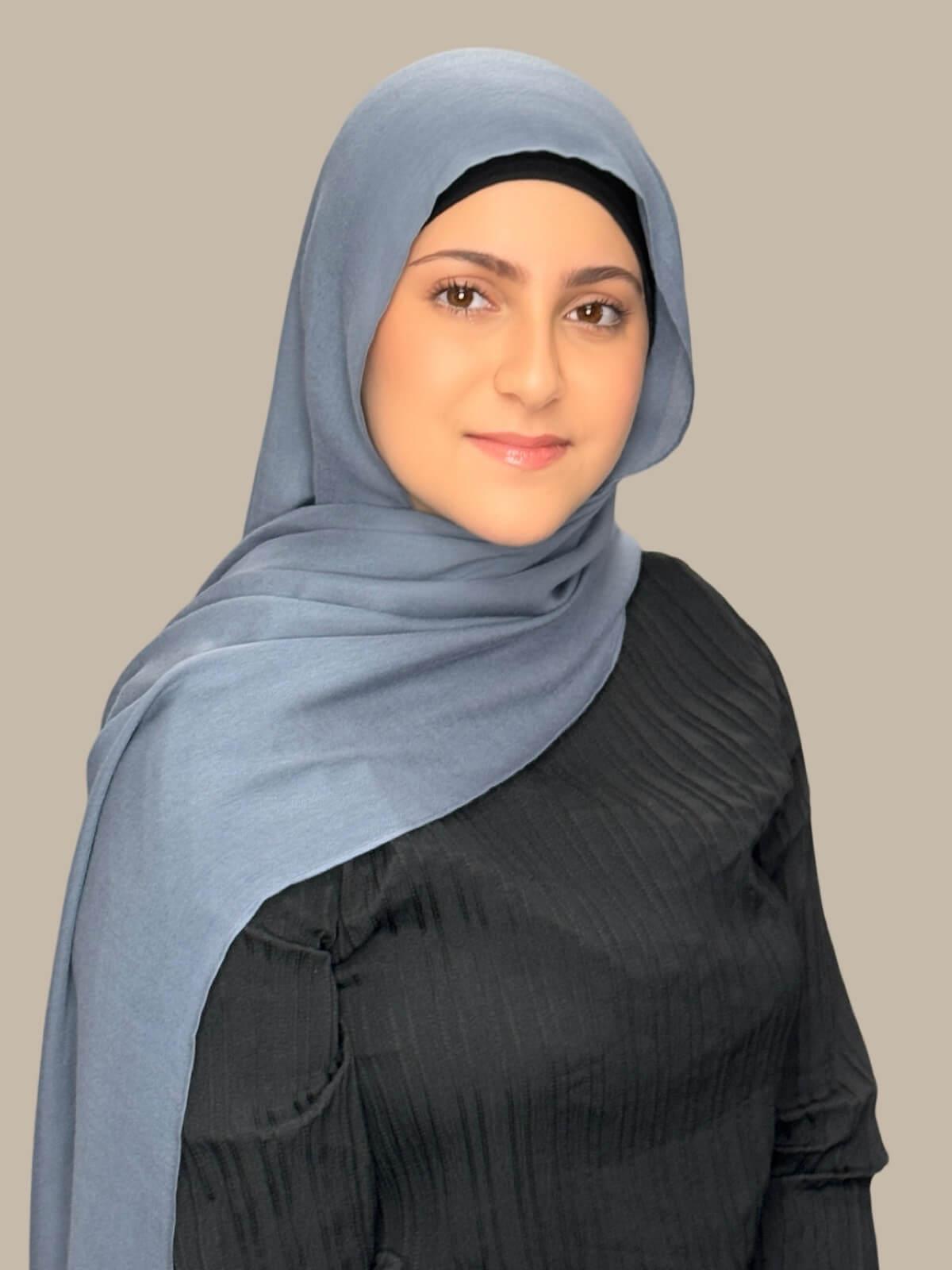 Modish Girl Cotton Modal Hijab-Dusty Denim