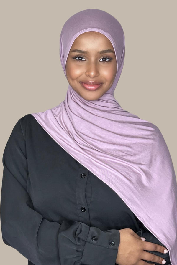 Instant Premium Jersey Hijab-Khaki Rose