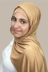 Modish Girl Premium Jersey Hijab-Honey