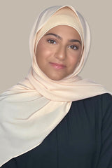 Modish Girl Matching Chiffon Hijab Set-Peach