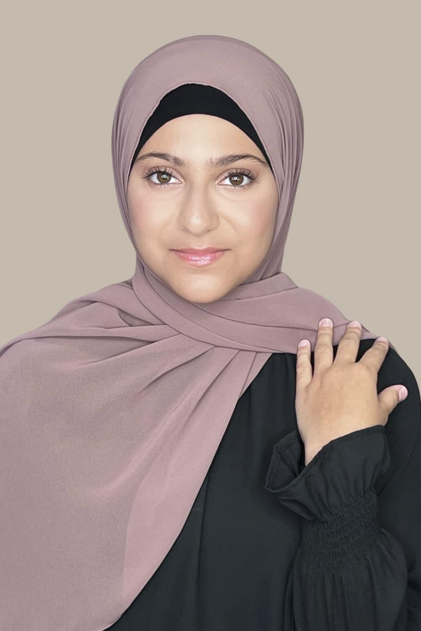 Modish Girl luxury chiffon Hijab-Mocha Brown
