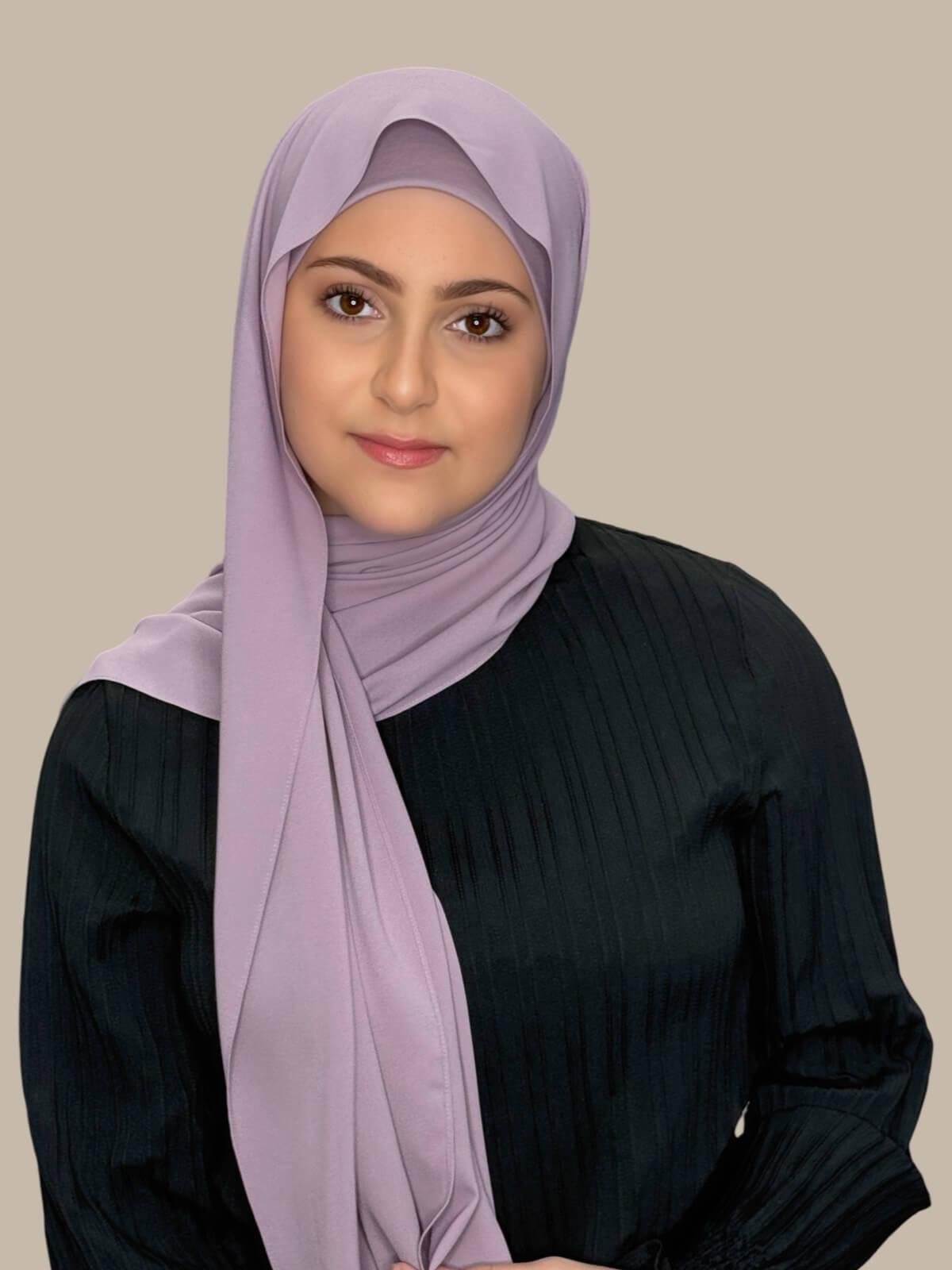 Modish Girl Matching Chiffon Hijab Set-Barely Mauve