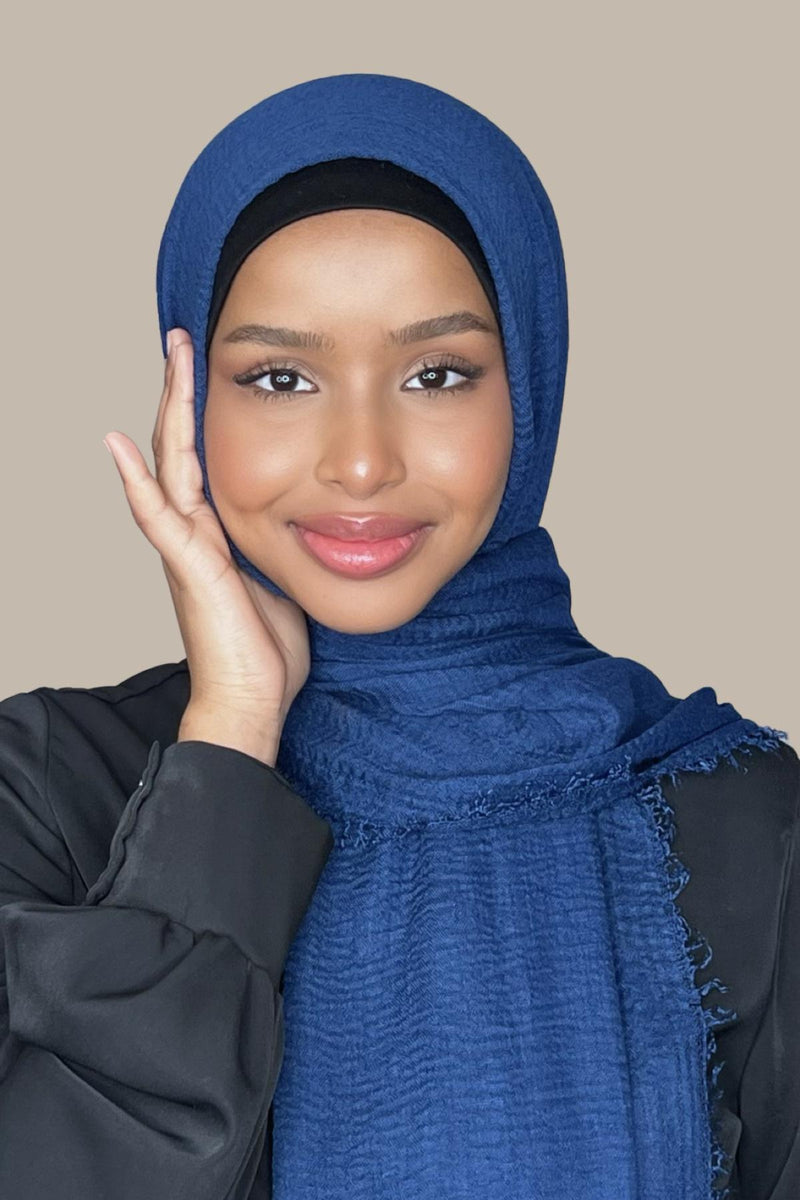 Classic Cotton Hijab-Navy
