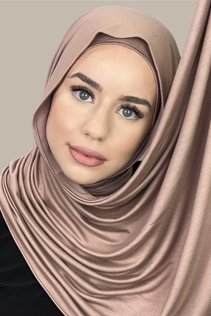 Premium Jersey Hijab-Pale Taupe