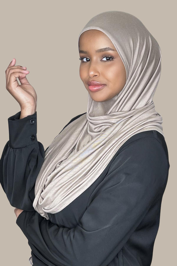 Pre-Sewn Jersey Hijab-Desert