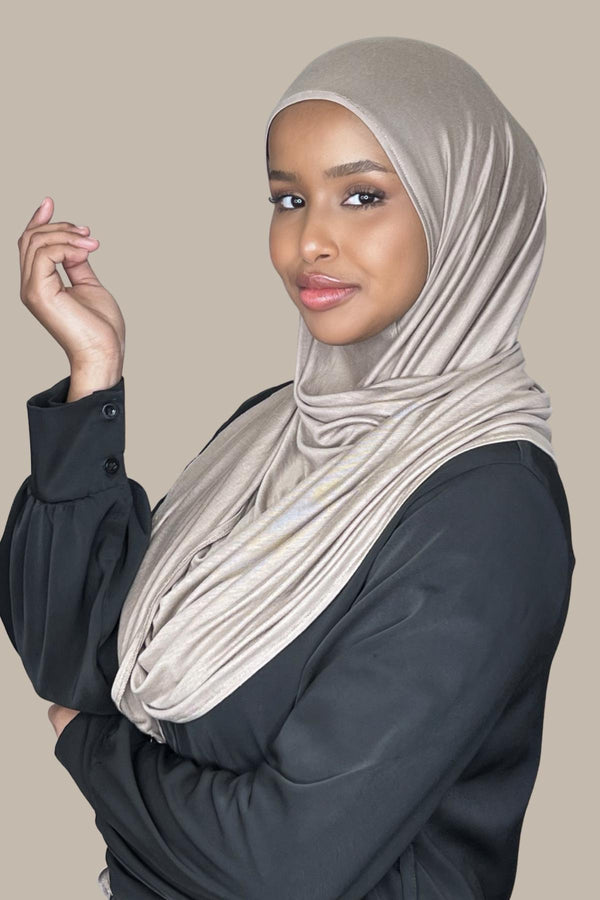 Instant Premium Jersey Hijab-Desert