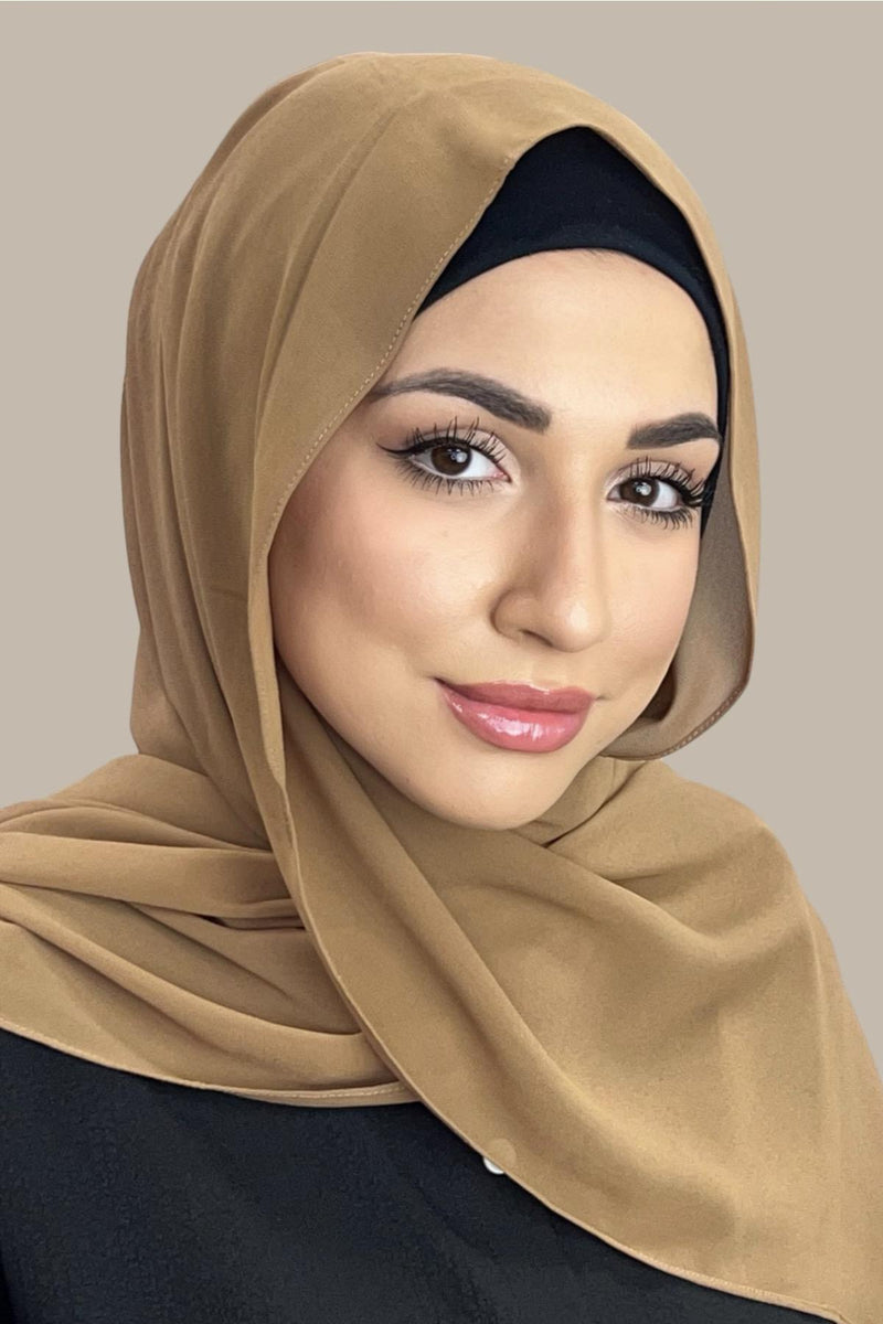 Classic Chiffon Hijab-Toffee