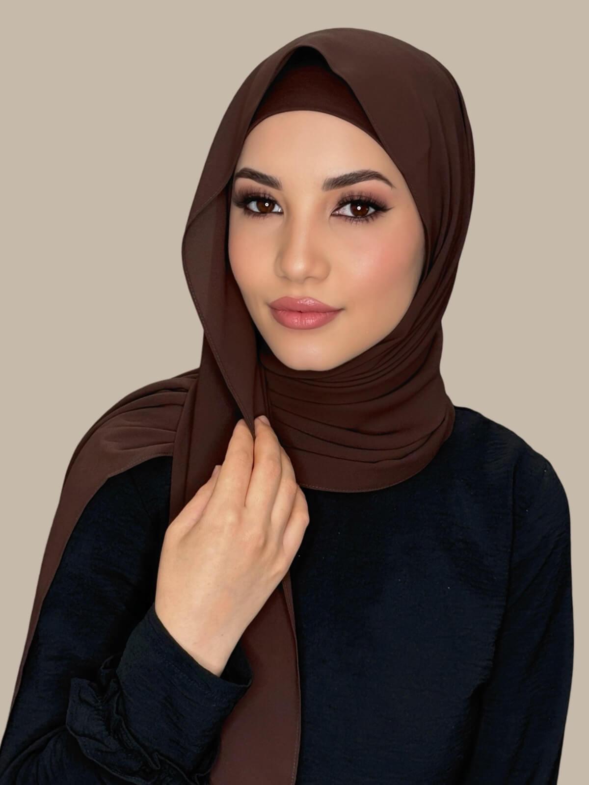 Matching Chiffon Hijab Set-Umber