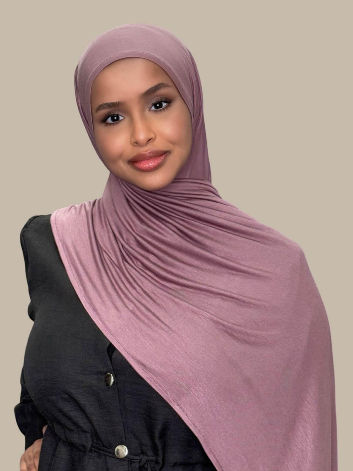 Pre-Sewn Jersey Hijab-Rose Taupe