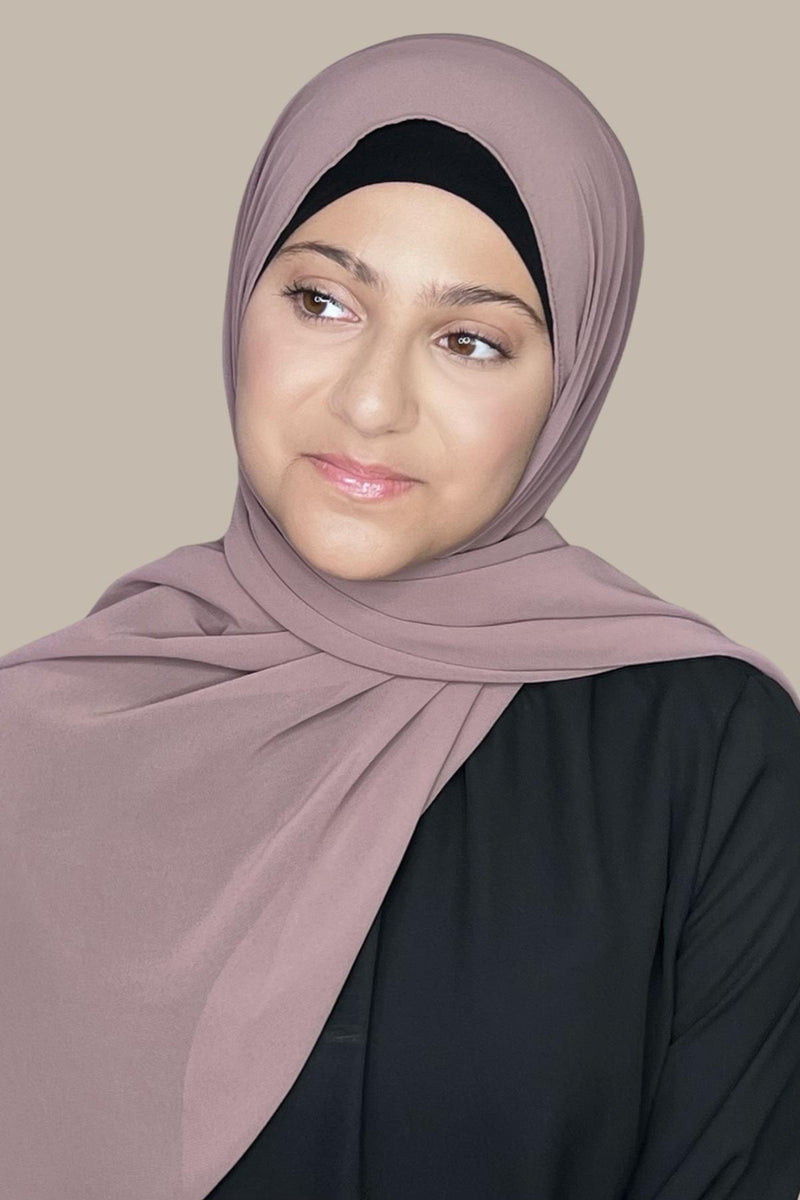 Modish Girl luxury chiffon Hijab-Mocha Brown