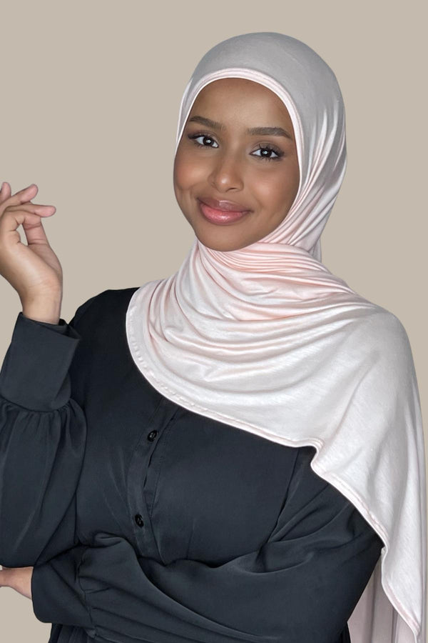 Pre-Sewn Jersey Hijab-Pearl
