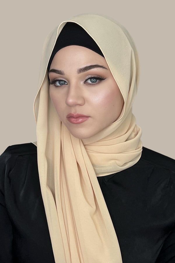Classic Chiffon Hijab-Sandy Peach