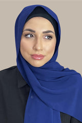 Classic Chiffon Hijab-Electric Blue