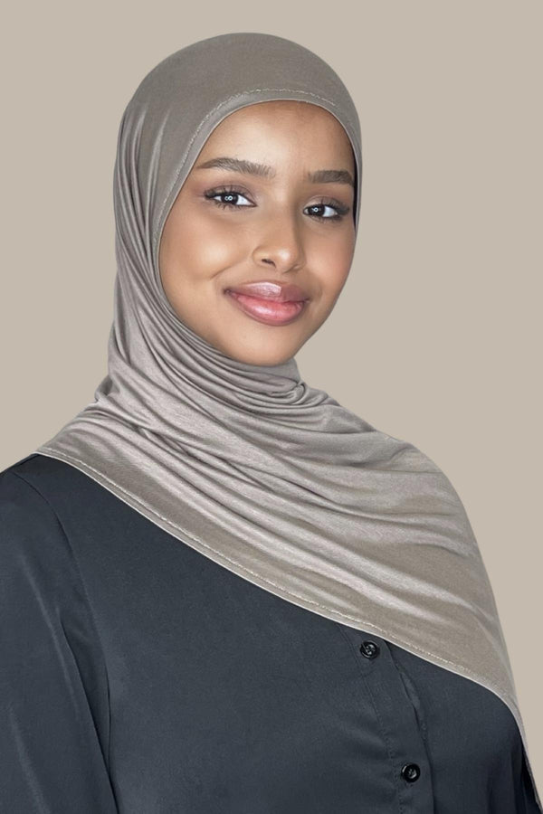 Instant Premium Jersey Hijab-Sandstone