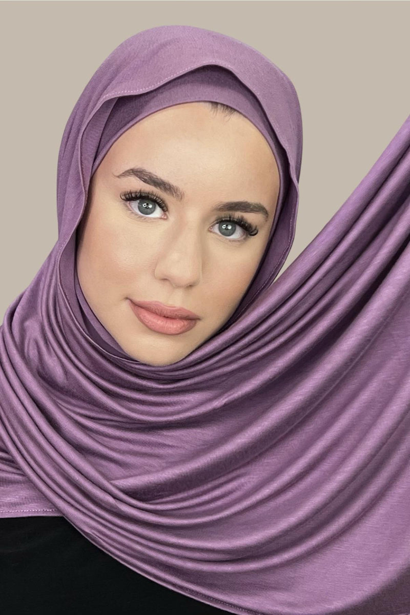 Premium Jersey hijab-Mauve Taupe