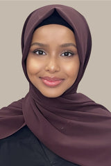Classic Chiffon Hijab-Raisin