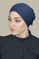 Tie Back UnderScarf-Navy