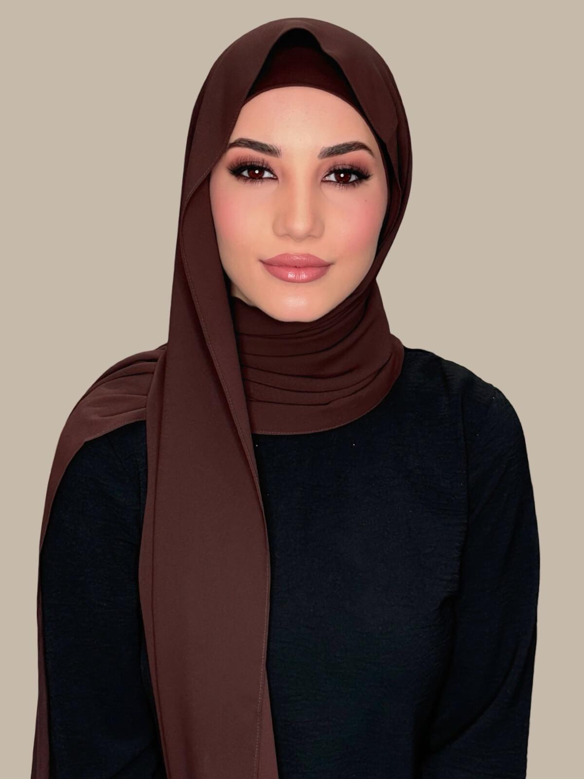 Matching Chiffon Hijab Set-Umber