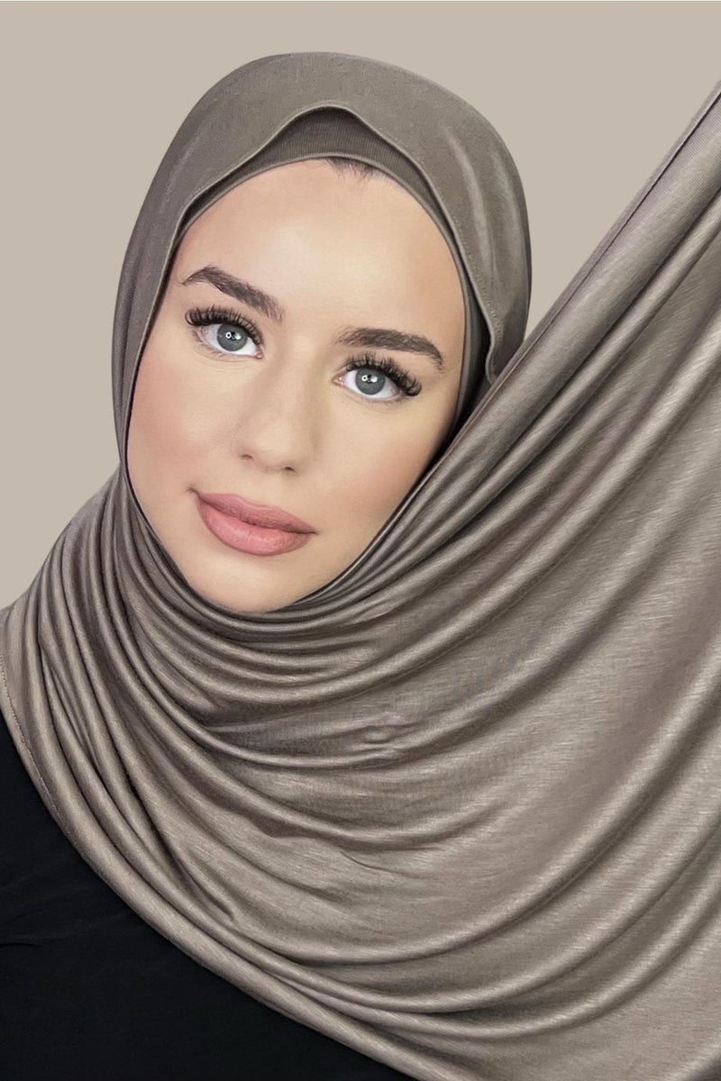 Premium Jersey hijab-Sandstone