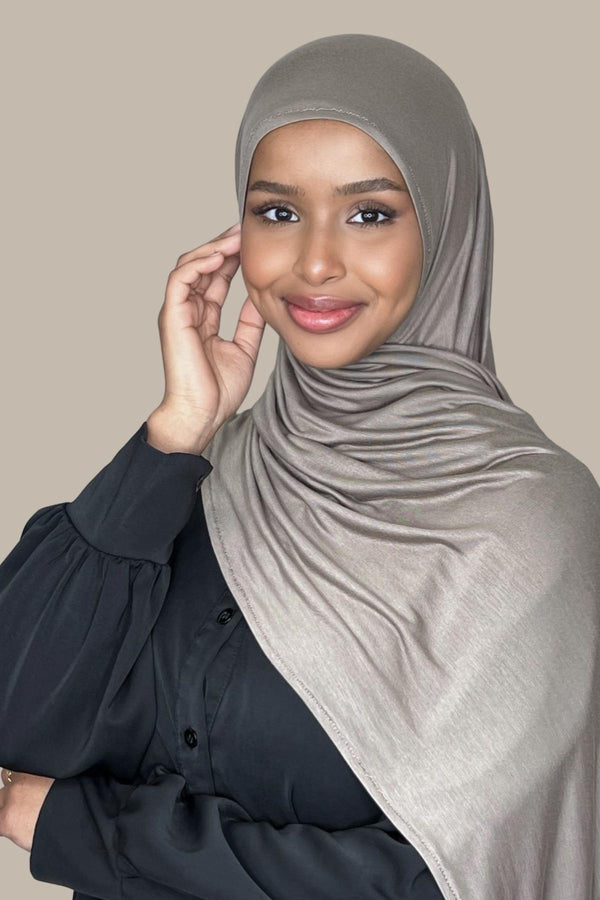 Pre-Sewn Jersey Hijab-Sandstone