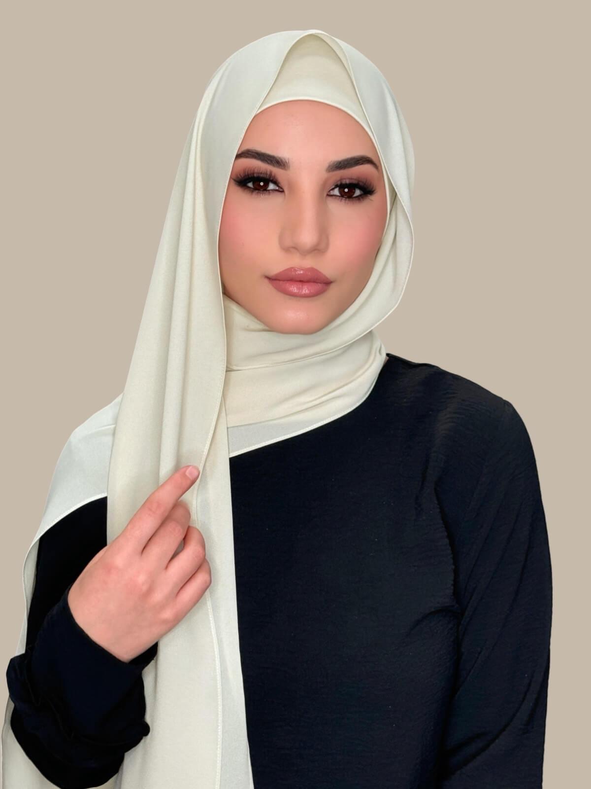 Matching Chiffon Hijab Set-Royal Beige