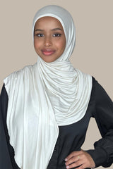 Instant Premium Jersey Hijab-Ivory
