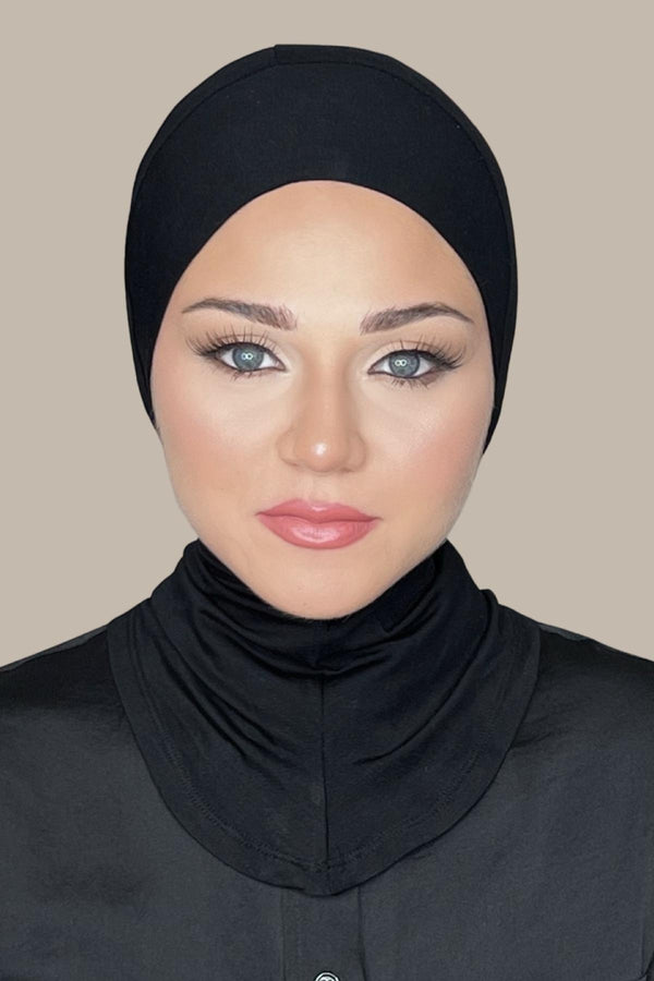 Premium Jersey Full Coverage Underscarf-Black
