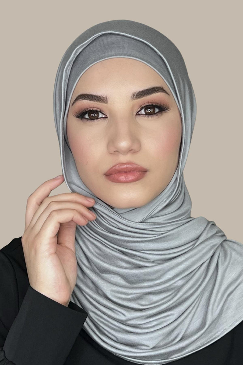 Premium Jersey Hijab-Chic Gray