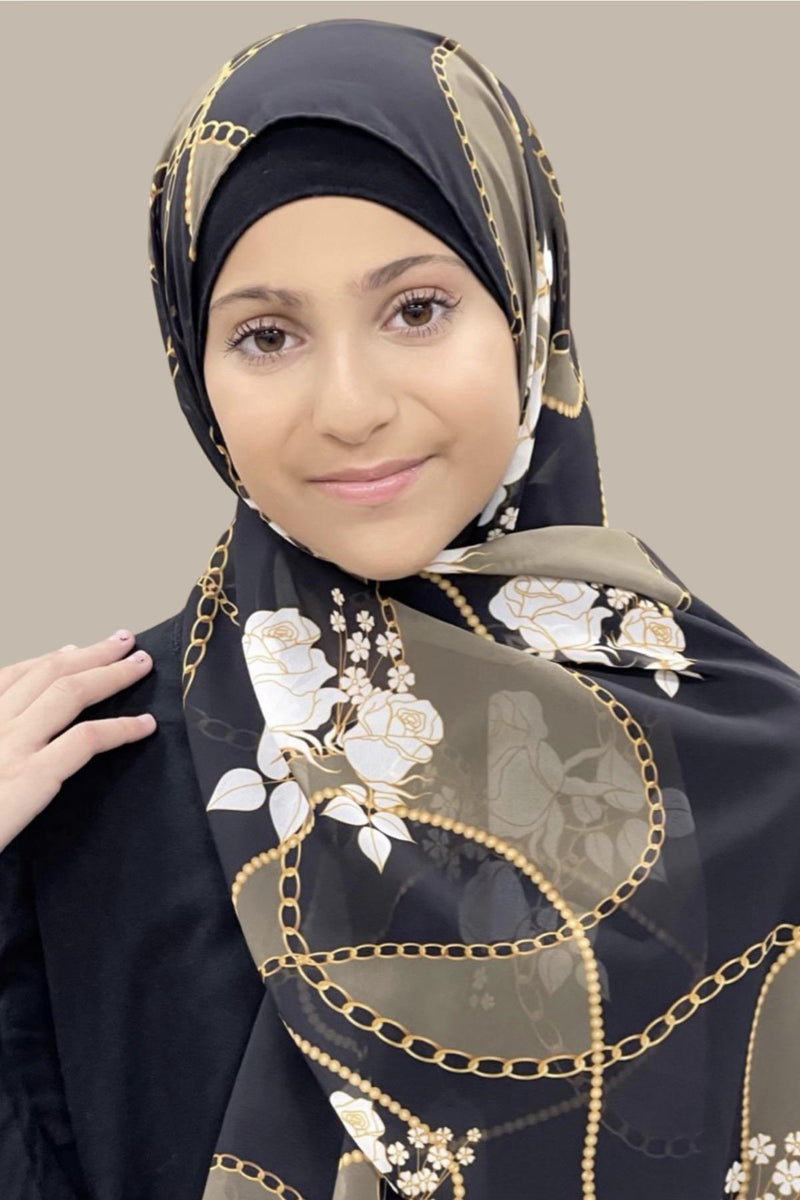 Modish Girl Hijab-Golden Chain