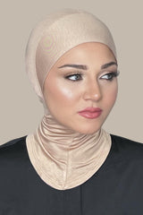 Premium Jersey Full Coverage Underscarf-Warm Taupe