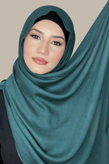 Cotton Modal Hijab-Deep Green