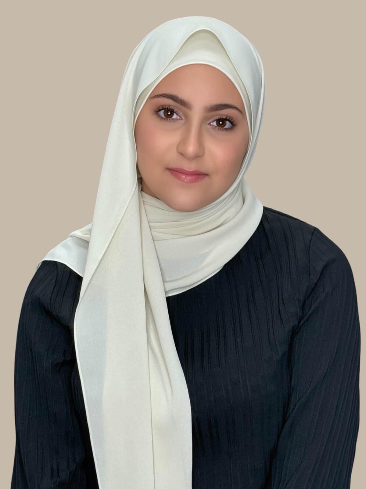 Modish Girl Matching Chiffon Hijab Set-Royal Beige