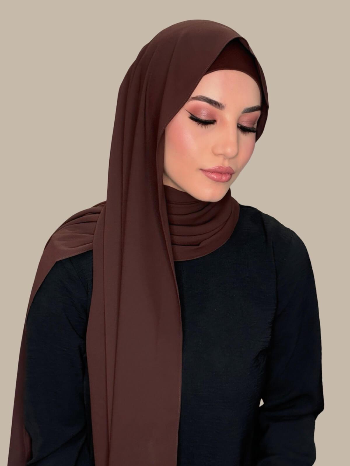 Matching Chiffon Hijab Set-Umber