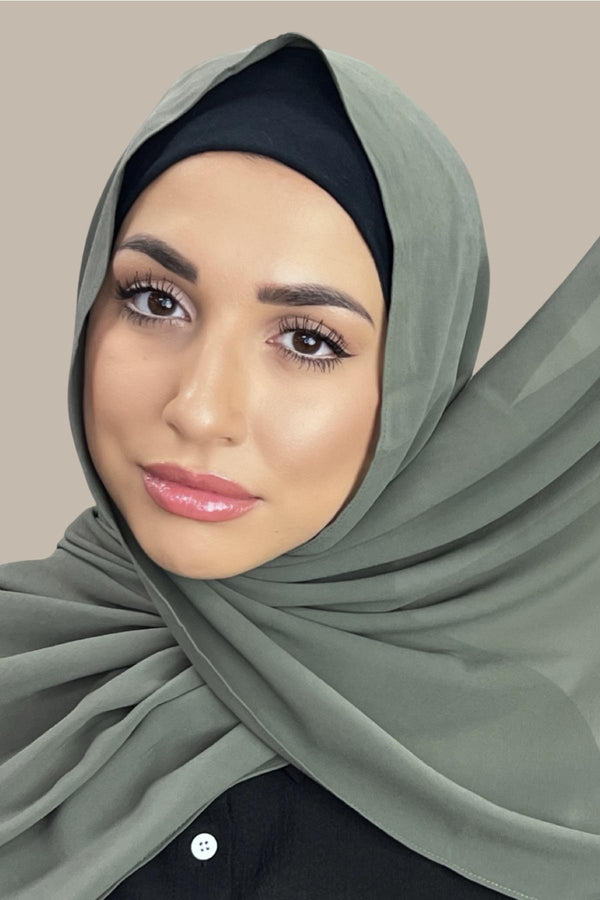 Classic Chiffon Hijab-Green Tea