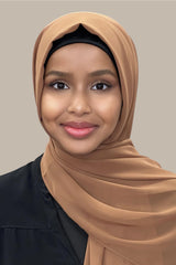 Luxury Chiffon Hijab-Tawny