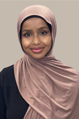 Classic Jersey hijab-Brunette