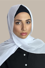 Luxury Chiffon hijab-Milk White