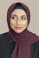 Classic Chiffon Hijab-Dark Mullberry