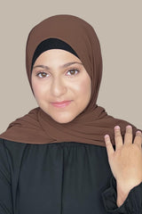 Modish Girl Luxury Chiffon Hijab-Brunette