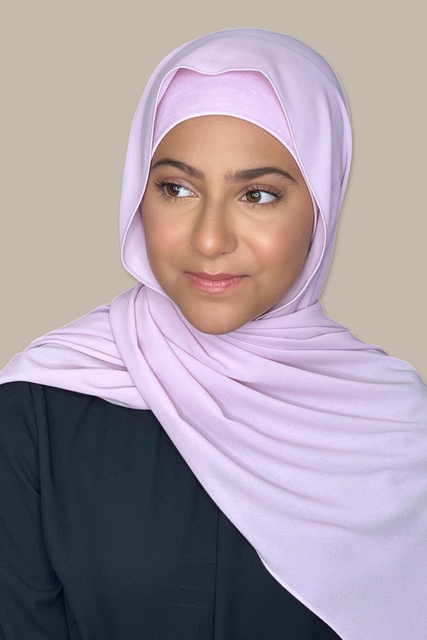 Modish Girl Matching Chiffon Hijab Set-Cotton Candy